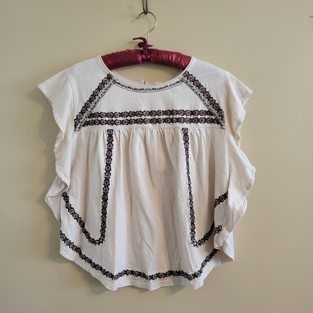 4/$15 SALE Wild Pearl | Boho Flowy Whimsigoth Blouse